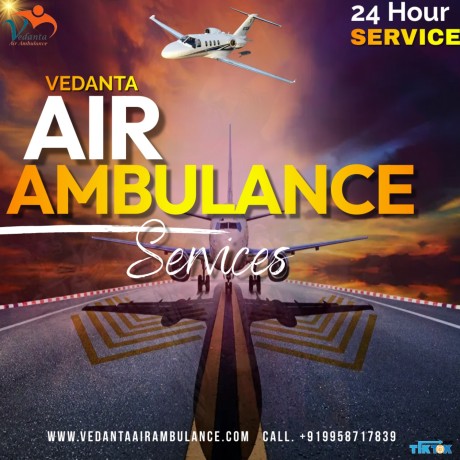vedanta-air-ambulance-service-in-jamshedpur-with-well-maintained-medical-team-big-0