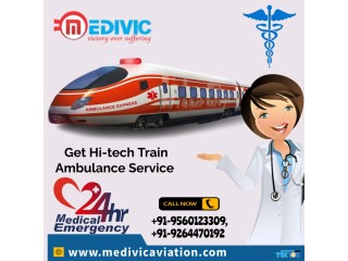 Pick the most Advanced ICU Train Ambulance Service in Patna via Medivic Aviation