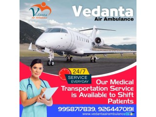 Vedanta Air Ambulance Service in Bhopal with Advanced & Expert MD Doctors