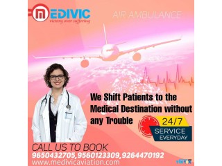 Medivic Aviation Air Ambulance services in Varanasi with Safe Mode