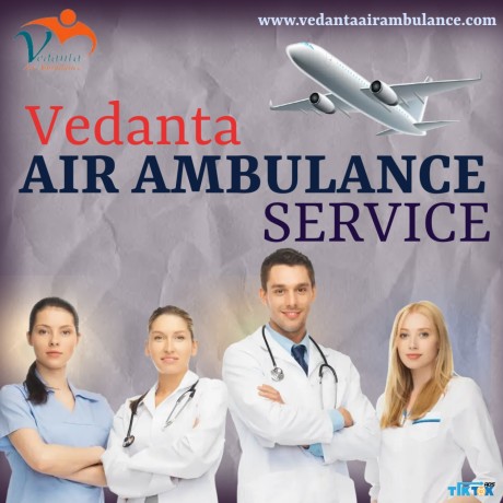 vedanta-air-ambulance-service-in-bagdogra-with-all-medical-facilities-big-0