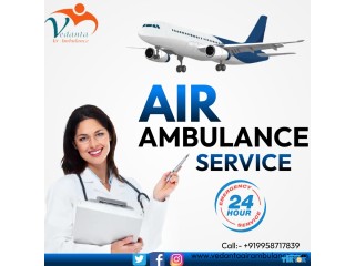 Vedanta Air Ambulance Service in Darbhanga with Advanced Life-Saving Gadgets