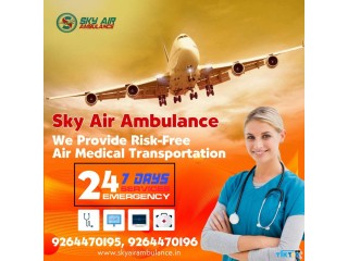 Sky Air Ambulance from Gwalior to Delhi with Life Support Facilities