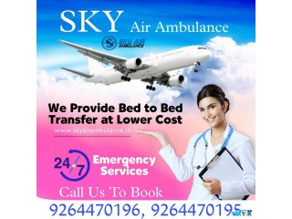Sky Air Ambulance from Goa to Delhi with Advanced Life Support Facilities