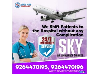 Sky Air Ambulance from Pondicherry to Delhi with Well Expert Medical Team
