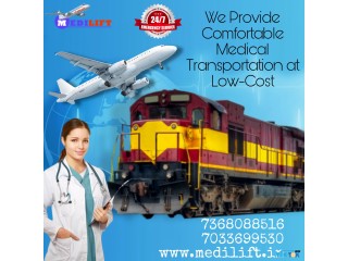 Take 24 Hours Top Class Emergency Train Ambulance Services in Patna through Medilift