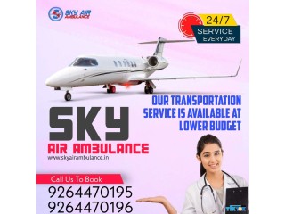 Sky Air Ambulance from Vellore to Delhi Facilities with Top Medical Team