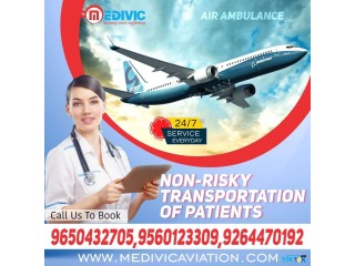 Hire Air Ambulance Services in Bagdogra with ICU Setup