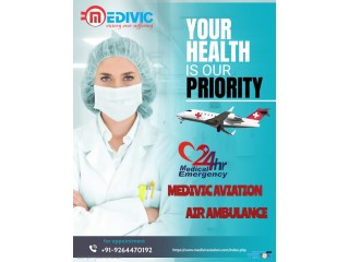 Take Air Ambulance Services in Bhavnagar by Medivic with Experienced Medical Staff
