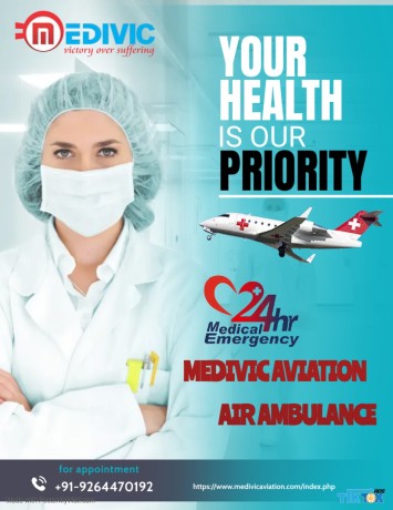 take-air-ambulance-services-in-bhavnagar-by-medivic-with-experienced-medical-staff-big-0