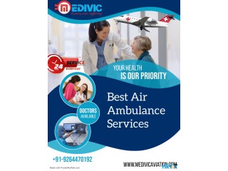 Get Top class Air Ambulance Service in Bhubaneswar by Medivic Aviation