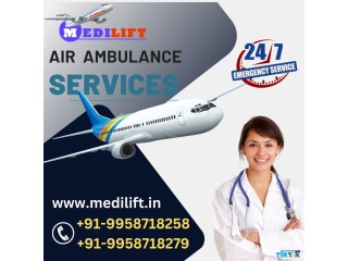 Medilift Air Ambulance in Vellore with Proper Medical Aids for Medical Transportation