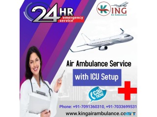 Hire Hi-Tech Air Ambulance in Bokaro at Full ICU by King