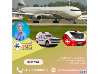Obtain Air Ambulance in Patna for Therapeutic Evacuation Superior by King
