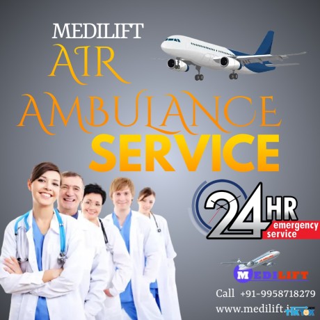 charter-air-ambulance-service-in-siliguri-by-medilift-with-proficient-medical-staff-big-0