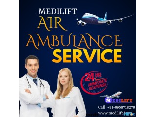 Avail Air Ambulance Service in Raipur by Medilift with Superior Medical Benefits