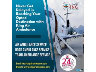 Take Super Air Ambulance Services in Ahmedabad by King