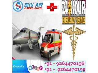 24 hours Medical Air Ambulance Service in Vellore by Sky Air