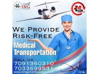 24 Hours Avail ICU Air Ambulance in Delhi with all Medical Support via King