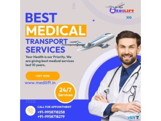 Get Air Ambulance Services in Bagdogra by Medilift with Veteran Medical Squad