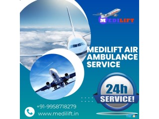 Book the High-Class Medical ICU Air Ambulance in Dibrugarh by Medilift