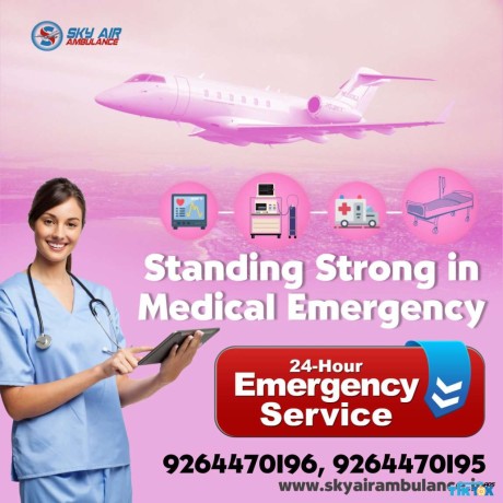 sky-air-ambulance-from-mumbai-to-delhi-excellent-medical-care-big-0