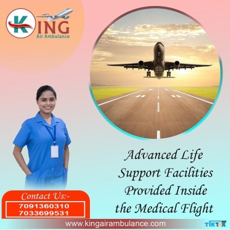 hire-air-ambulance-in-varanasi-by-king-with-world-class-medical-amenities-big-0