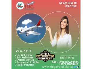Select Air Ambulance in Bhopal by King with Highly Advanced Medical Facilities