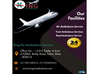 Get Air Ambulance Service in Ranchi by King with Specialized Medical Squad