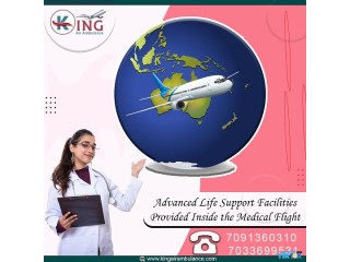 Gain Air Ambulance Service in Kolkata by King with Well-Trained Medical Squad