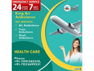 Select Air Ambulance in Dibrugarh by King with Fastest Transport