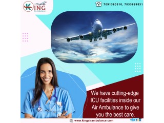 Use Air Ambulance Services in Kanpur by King with Certified Medical Squad