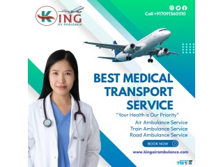 Gain Air Ambulance Services in Dimapur by King with a highly Skilled Medical Crew