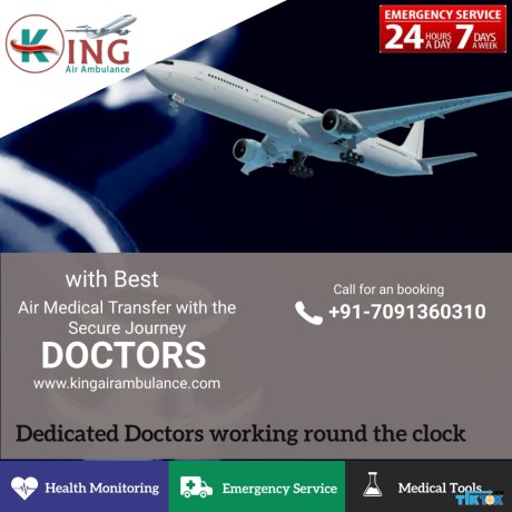 get-air-ambulance-service-in-ahmadabad-by-king-with-compact-therapeutic-squad-big-0