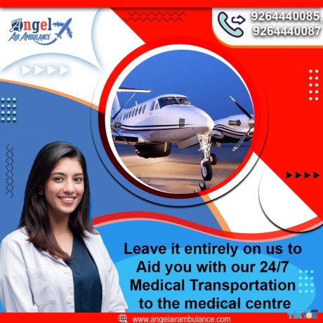 get-the-hi-tech-icu-air-ambulance-service-in-ranchi-by-angel-with-medical-team-big-0