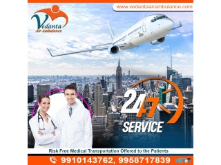 Select Vedanta Air Ambulance Service in Bangalore with Life-Secure Ventilator Setup