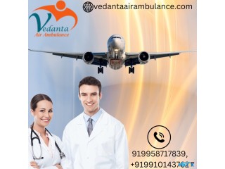 Hire Vedanta Air Ambulance Service in Dibrugarh with Casual Cost ICU Setup