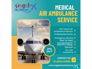 Get the ICU Air Ambulance Service in Ranchi by Angel with Medical Team