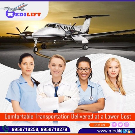 pick-air-ambulance-in-ranchi-by-medilift-with-bed-to-bed-support-big-0