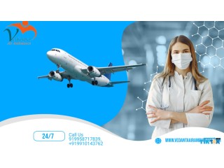 Pick Air Ambulance Service in Darbhanga by Vedanta with World-Class ICU Support