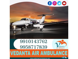 Choose Air Ambulance Service in Shilong by Vedanta with all Curative Medical Equipment