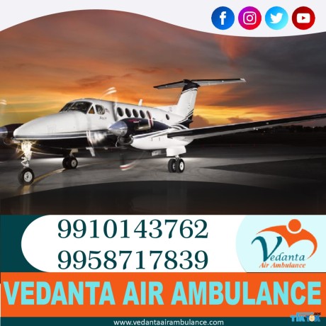 choose-air-ambulance-service-in-shilong-by-vedanta-with-all-curative-medical-equipment-big-0