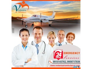 Get Air Ambulance Service in Visakhapatnam by Vedanta with Skilled Paramedical Support