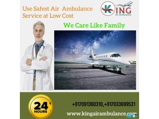 Avail Unmatched Air Ambulance in Delhi with Full ICU Setup by King