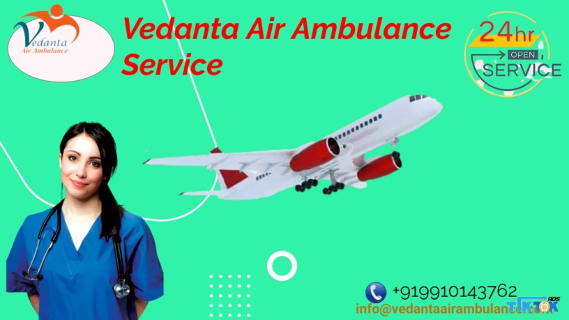 pick-air-ambulance-service-in-muzaffarpur-by-vedanta-with-world-class-medical-equipment-big-0