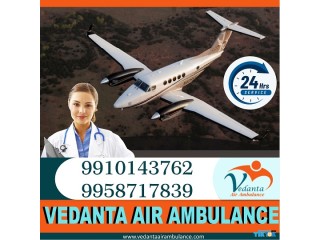 Pick Air Ambulance Service in Pune by Vedanta with Therapeutic Medical Equipment