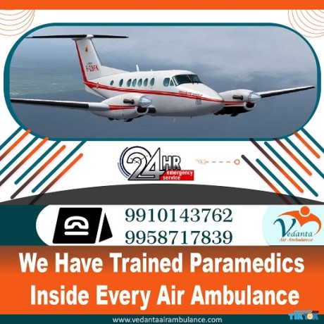 get-air-ambulance-service-in-rajkot-by-vedanta-with-advanced-life-support-facilities-big-0