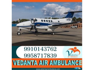 Pick Air Ambulance Service in Ahmedabad by Vedanta with Therapeutic Medical Care