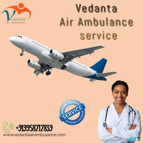 pick-air-ambulance-service-in-kanpur-by-vedanta-with-remedial-medical-equipment-big-0