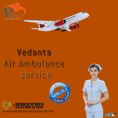 pick-air-ambulance-service-in-ahmedabad-by-vedanta-with-bed-to-bed-facilities-big-0